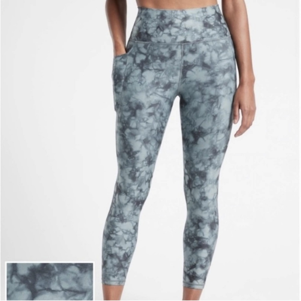 Athleta Salutations Stash Pocket 7/8 Tights Leggings Size Medium Bundle - Picture 2 of 15